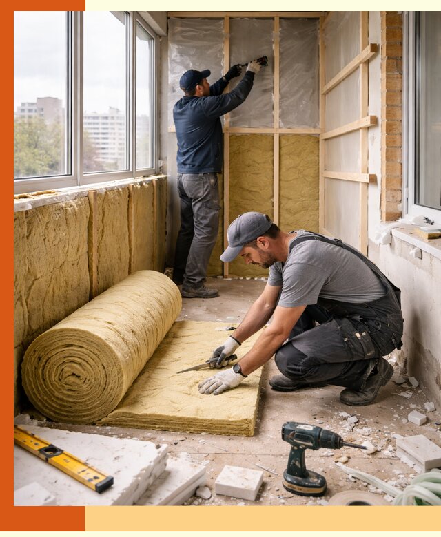 Утепление балкона под ключ в Бирске качественно и быстро