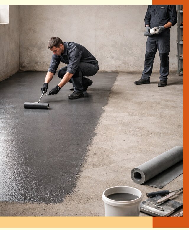 Гидроизоляция гаражного пола в Бирске от 3638 руб./м² — ТепломастерБрк профессионально