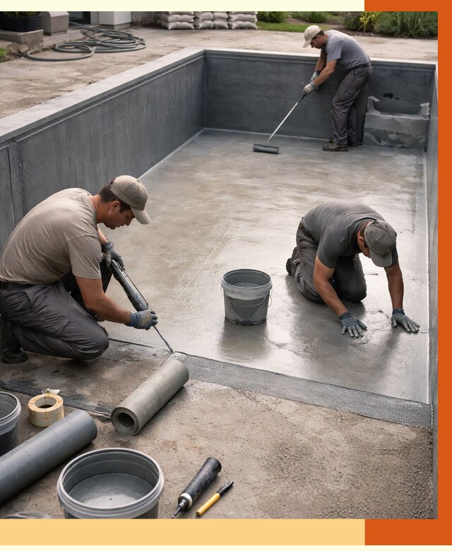 Профессиональная гидроизоляция бассейна в Бирске от 6756 руб. за м2 | ТепломастерБрк