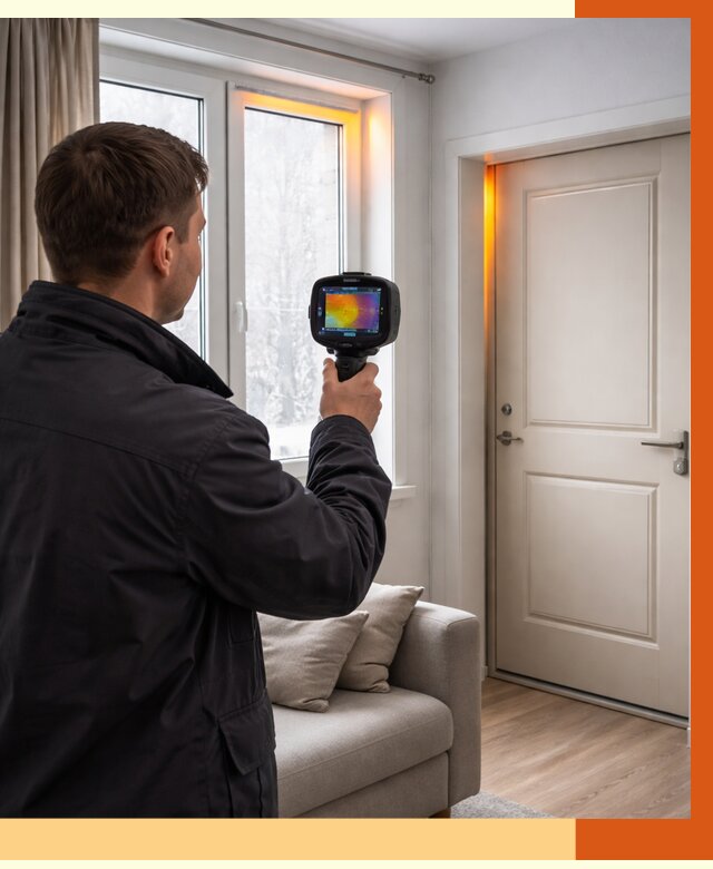 Тепловизионное обследование окон и дверей в Бирске от 4677 руб. | ТепломастерБрк